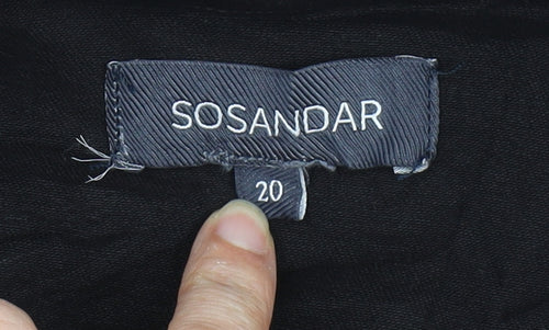 Sosandar Women's Black Shirt Dress Size 20
