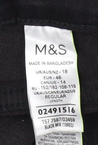 Marks and Spencer Women's Black Straight Jeans