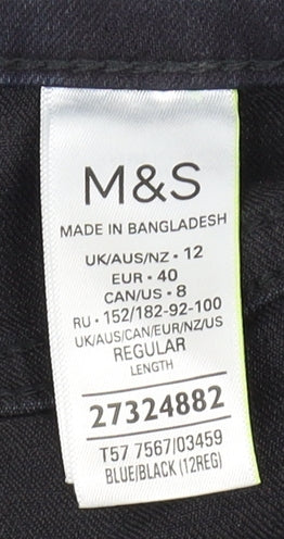 Marks and Spencer Women's Blue Regular Jeans Size 12