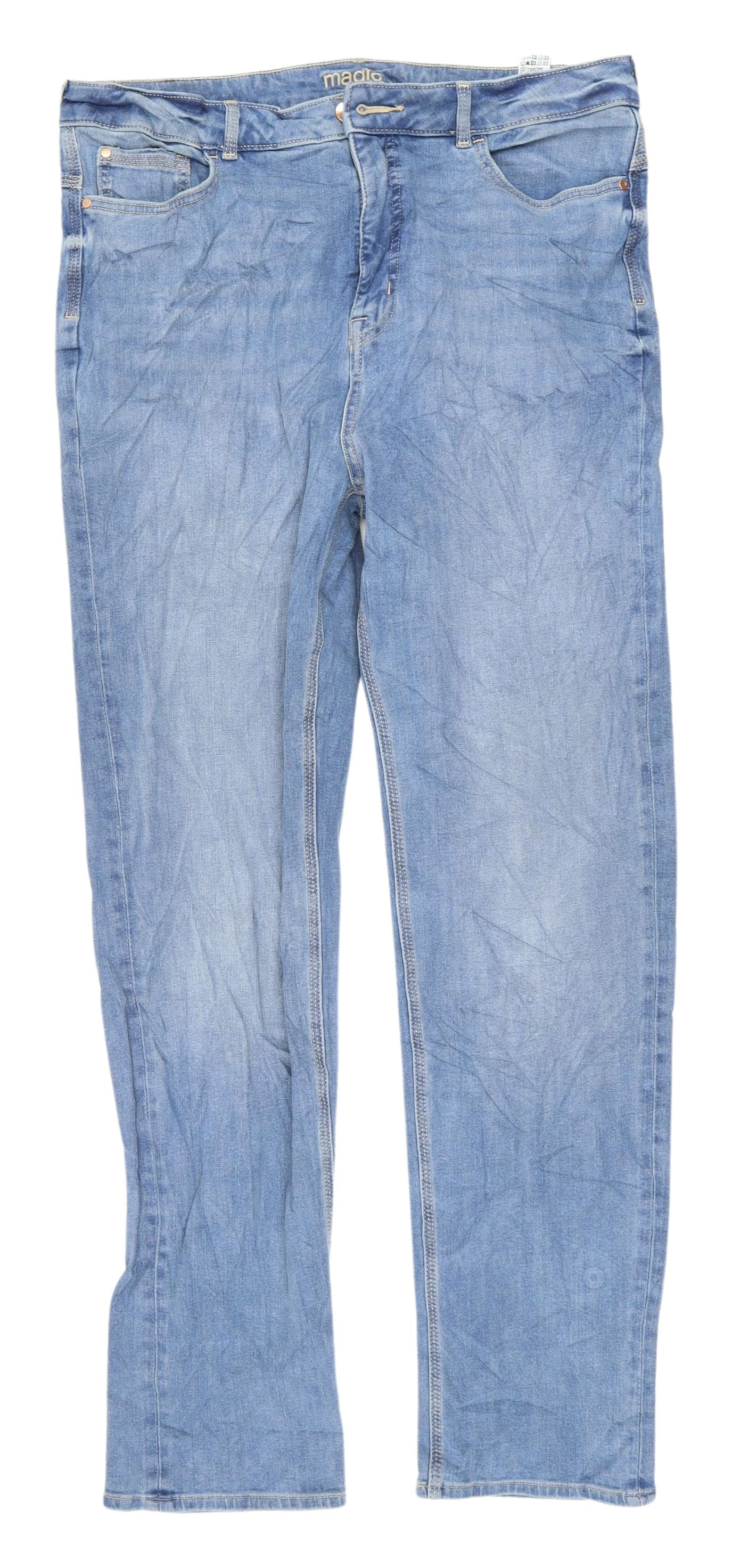 Marks and Spencer Women's Blue Straight Jeans Size 16