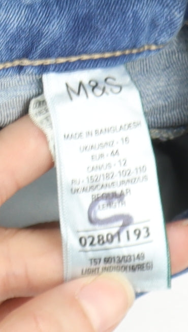 Marks and Spencer Women's Blue Straight Jeans Size 16