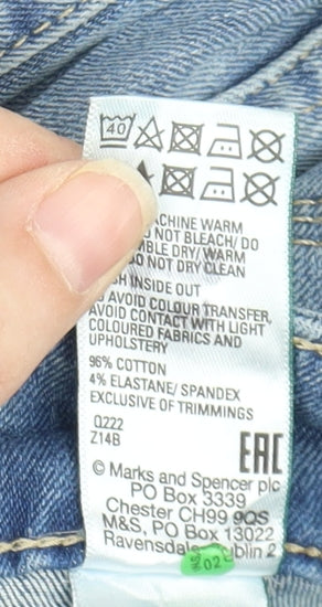 Marks and Spencer Women's Blue Straight Jeans Size 16