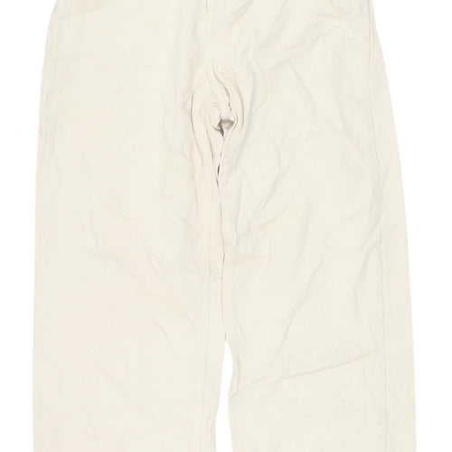 Women's Ivory Wide-Leg Jeans, High-Rise Relaxed Fit