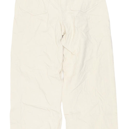 Women's Ivory Wide-Leg Jeans, High-Rise Relaxed Fit