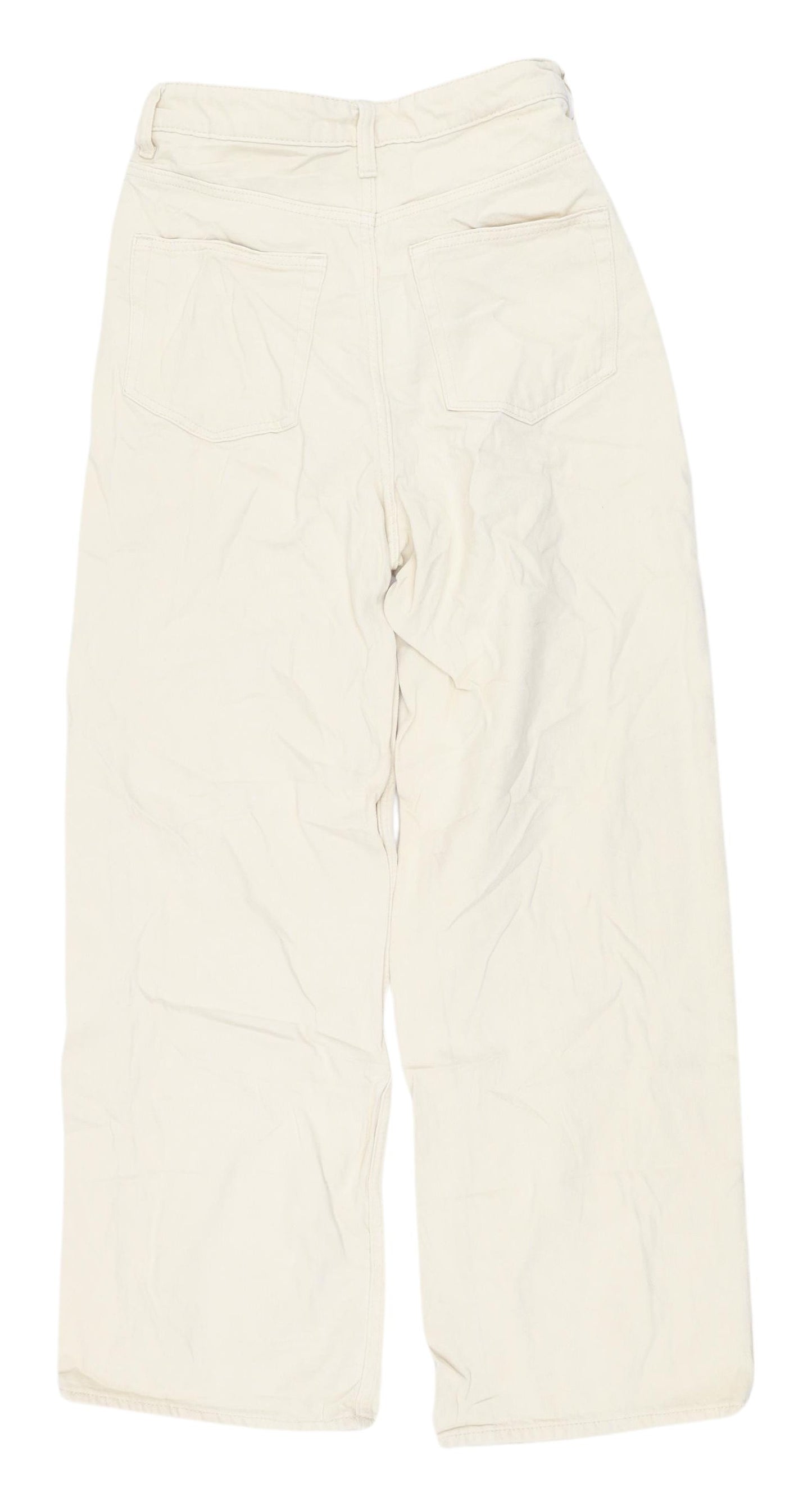 Women's Ivory Wide-Leg Jeans, High-Rise Relaxed Fit