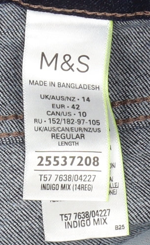 Marks and Spencer Women's Blue Straight Jeans Size 14