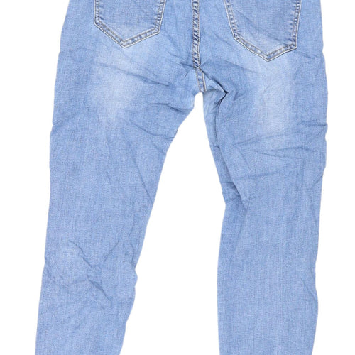 B.S Jeans Women's Blue Slim Fit Distressed Jeans - Size 10