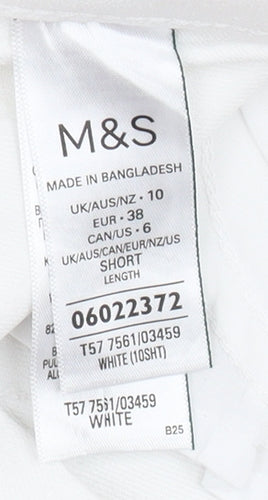 Marks and Spencer Women's White Straight Jeans Size 10