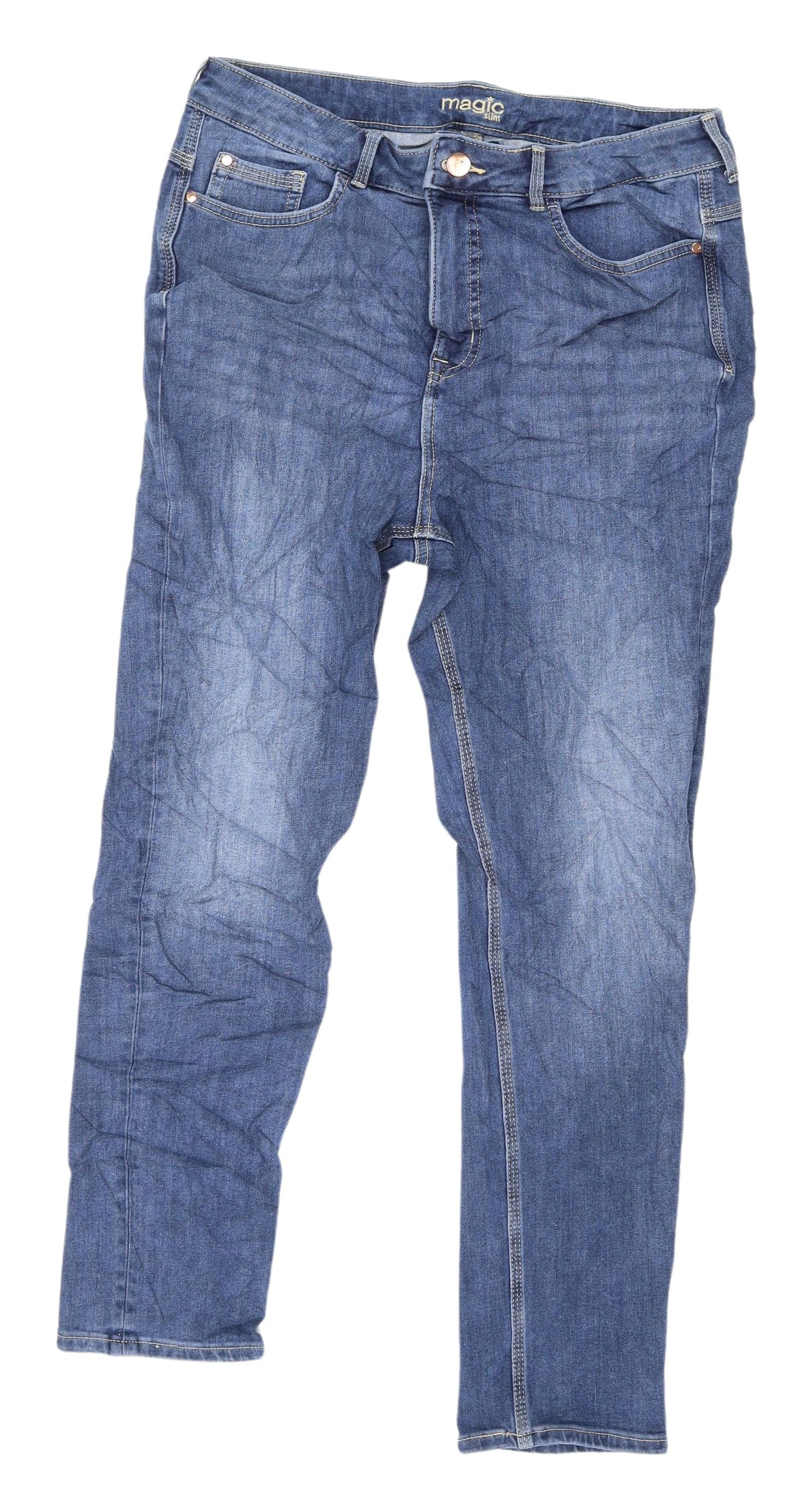 Marks and Spencer Women's Blue Skinny Jeans Size 14