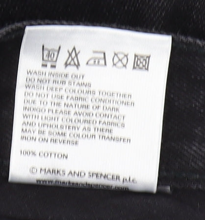 Marks and Spencer Men's Black Straight Jeans