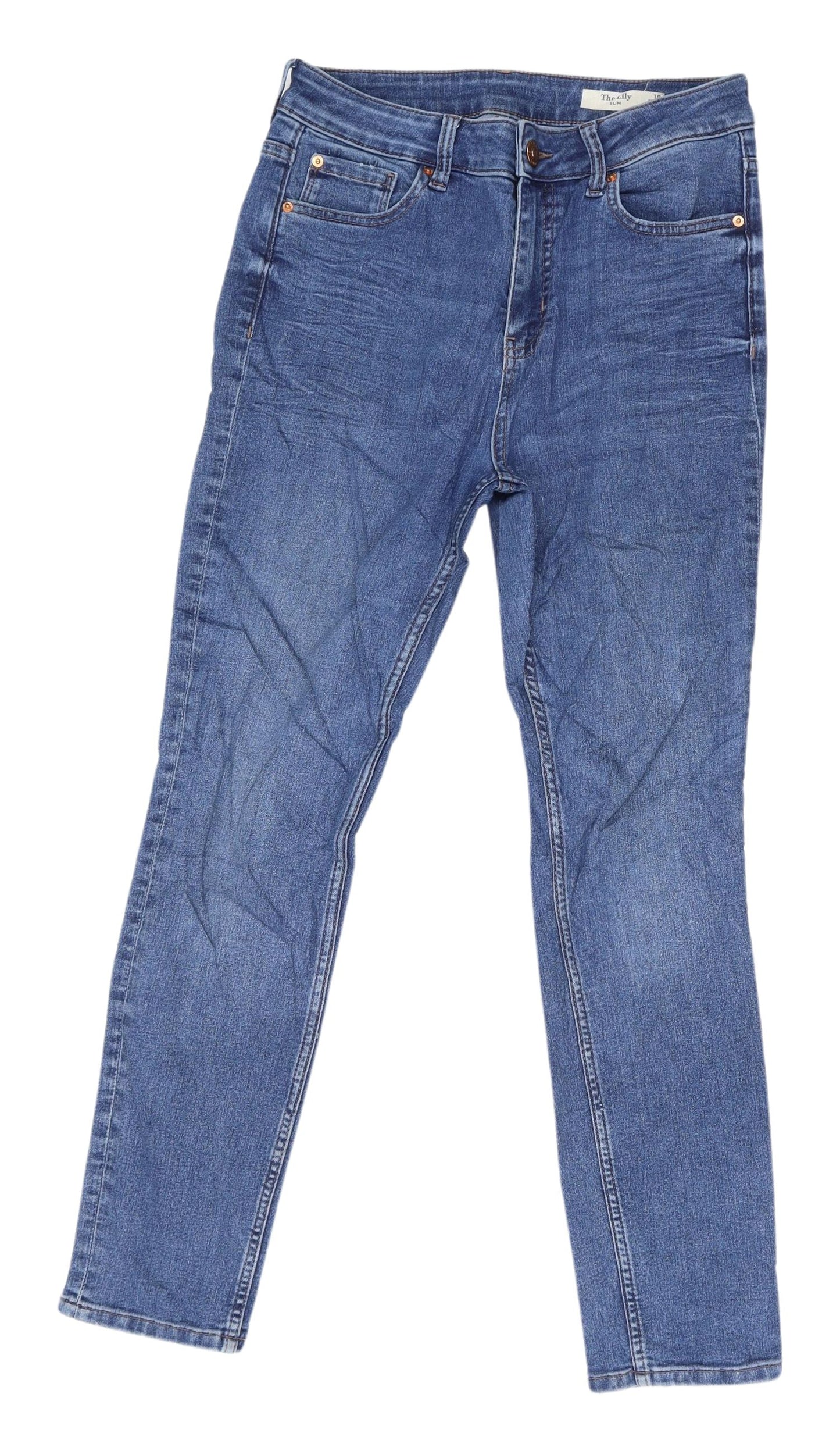 Marks and Spencer Women's Blue Straight Jeans Size 10