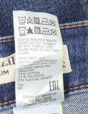 Marks and Spencer Women's Blue Straight Jeans Size 10