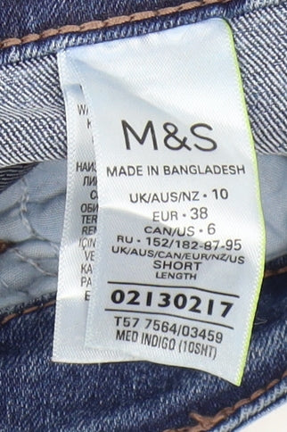 Marks and Spencer Women's Blue Straight Jeans Size 10