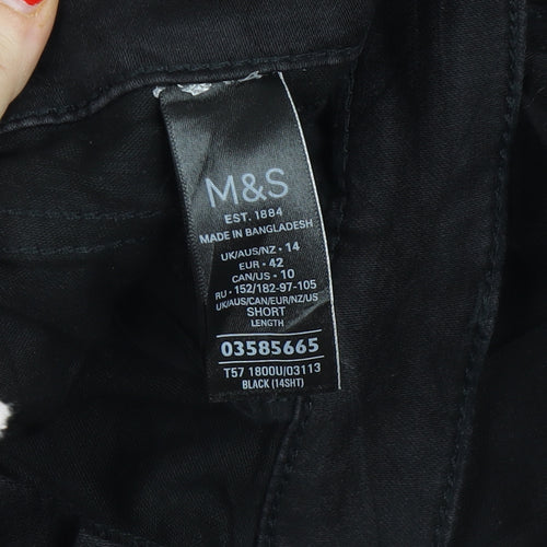 Marks & Spencer Women's Black Straight Jeans Size 14