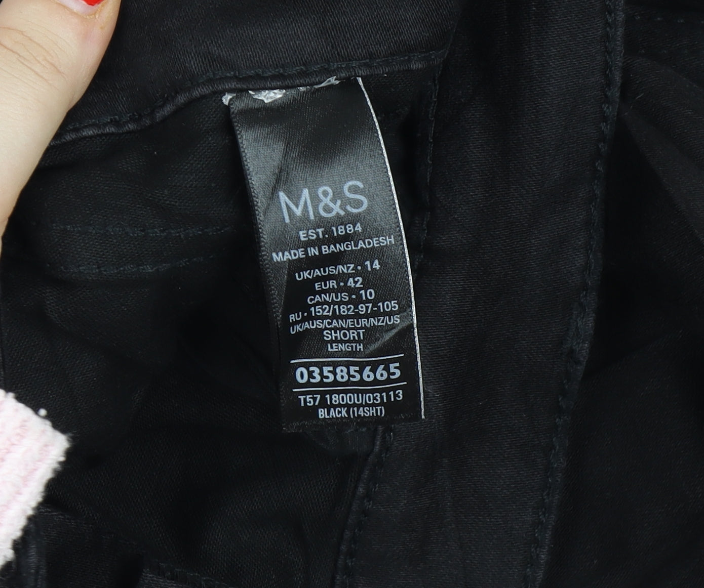 Marks & Spencer Women's Black Straight Jeans Size 14