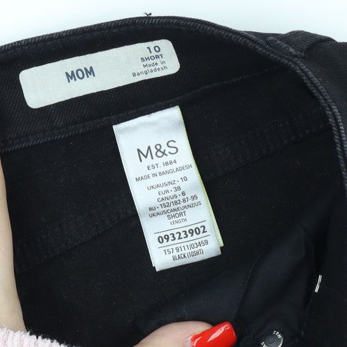 Marks and Spencer Black Mom Jeans - Size 10