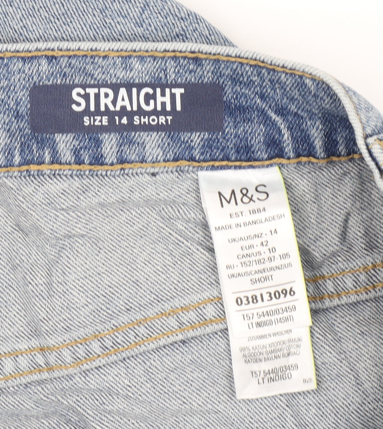 Marks & Spencer Women's Blue Straight Jeans Size 14