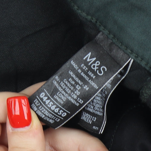 Marks and Spencer Women’s Green Straight Jeans 3XS