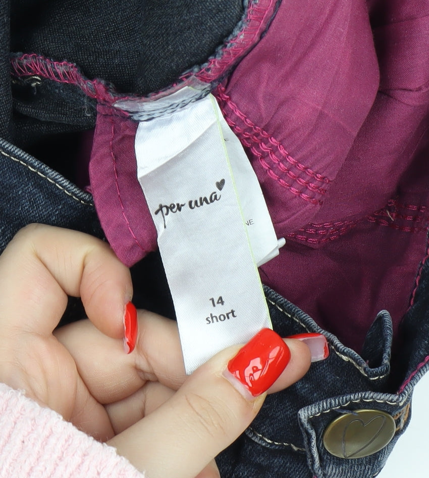 Per Una Women's Blue Straight Jeans - Size 14