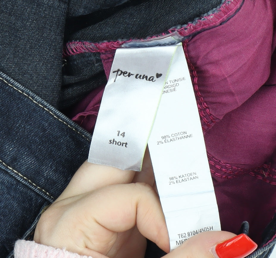 Per Una Women's Blue Straight Jeans - Size 14