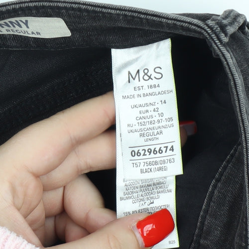 Marks and Spencer Black Skinny Jeans - Size 14