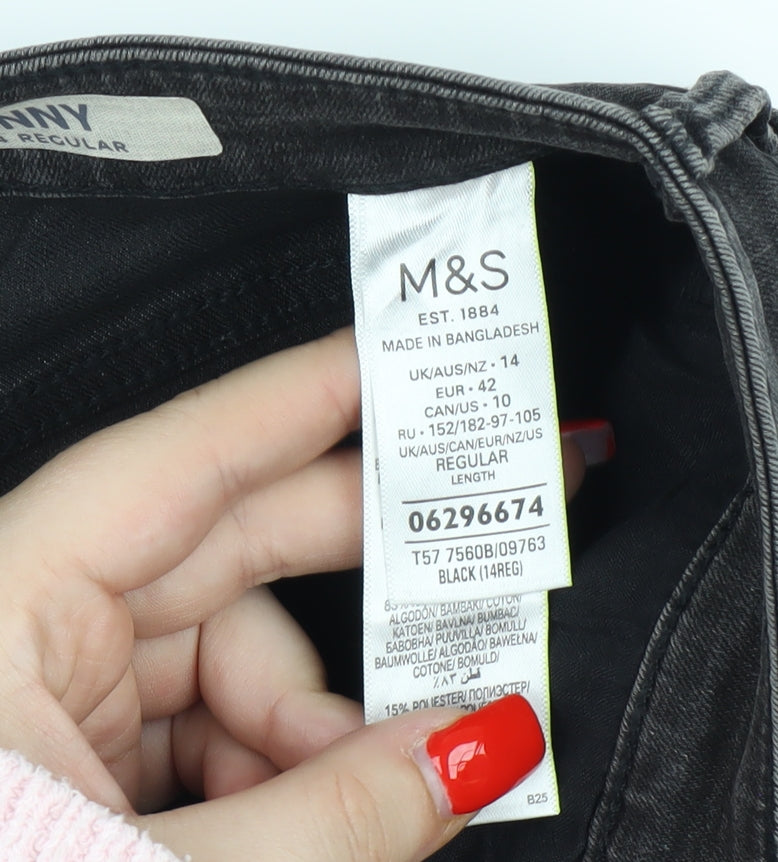 Marks and Spencer Black Skinny Jeans - Size 14