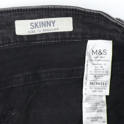 Marks and Spencer Women's Black Skinny Jeans Size 12