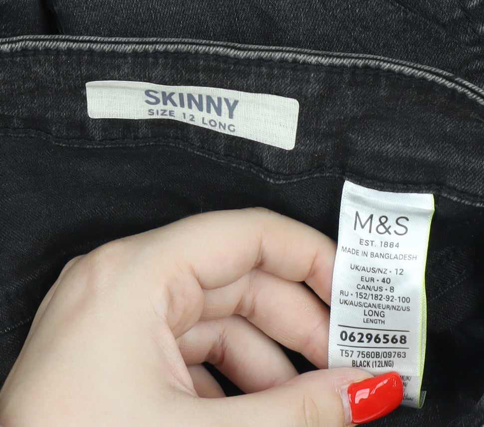 Marks and Spencer Women's Black Skinny Jeans Size 12