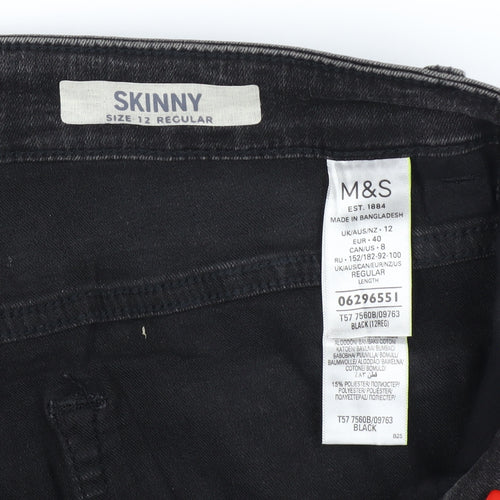 Marks and Spencer Women's Black Skinny Jeans Size 12