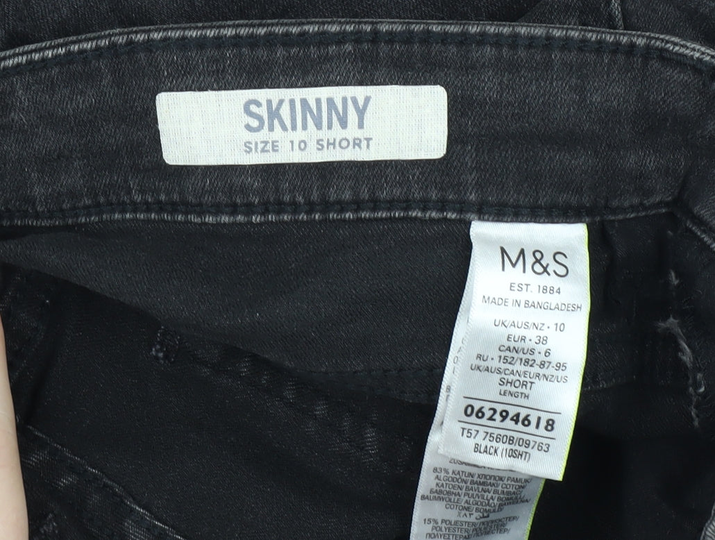 Marks and Spencer Women's Black Skinny Jeans Size 10