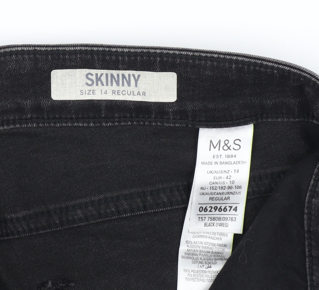 Marks and Spencer Women’s Black Skinny Jeans Size 14