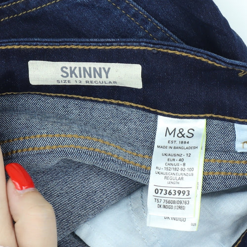 Marks and Spencer Women Blue Skinny Jeans Size 12