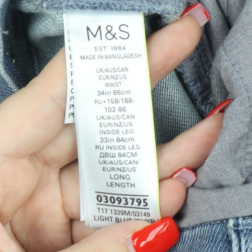 Marks and Spencer Men's Slim Fit Blue Jeans L