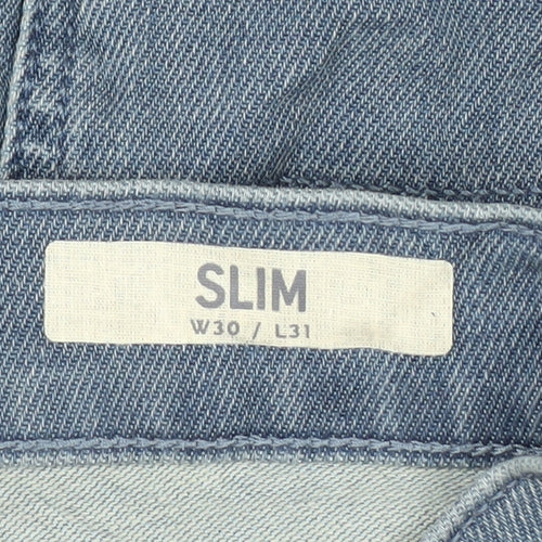 Marks and Spencer Men's Light Blue Slim Jeans