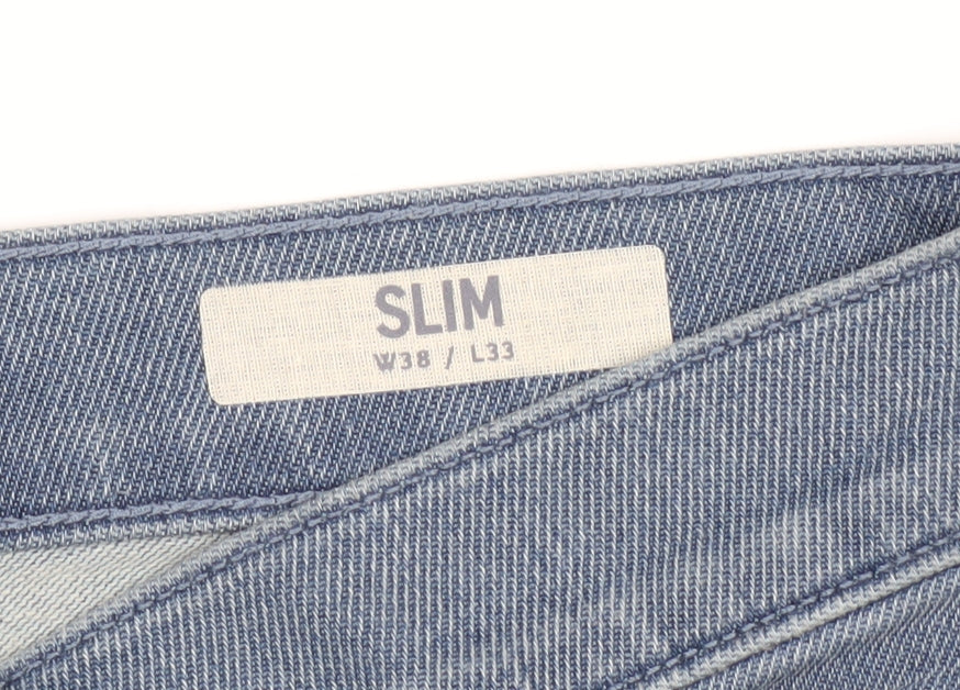 Marks and Spencer Men's Blue Slim Fit Jeans 38