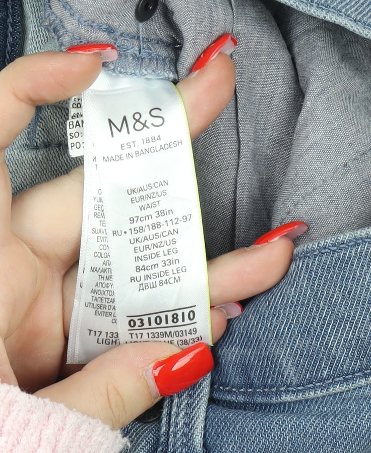 Marks and Spencer Men's Blue Slim Fit Jeans 38