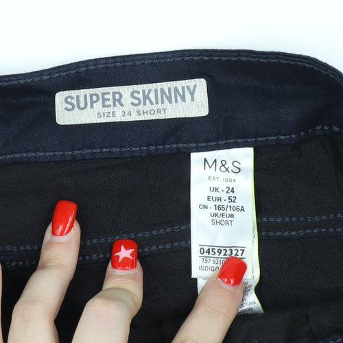 Marks and Spencer Women's Plus Super Skinny Blue Jeans