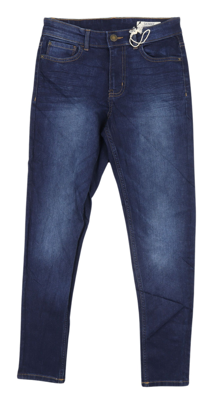 Marks & Spencer Women's Blue Skinny Jeans - Size 8