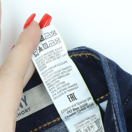 Marks & Spencer Women's Blue Skinny Jeans - Size 8
