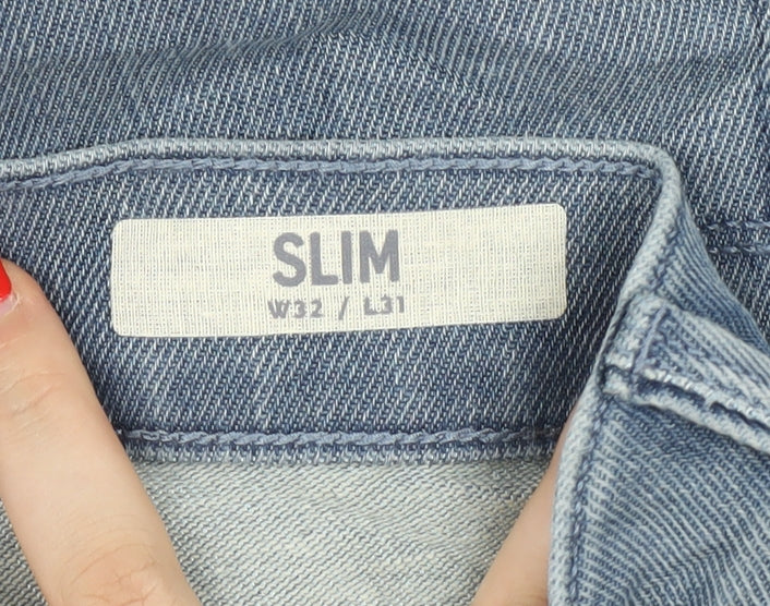 Marks and Spencer Men's Slim Blue Jeans Size 32