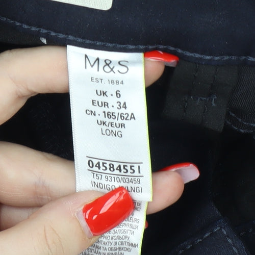 Marks & Spencer Women's Blue Skinny Jeans Size 6