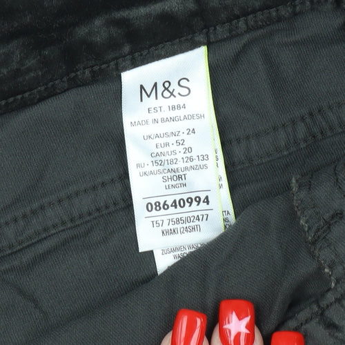 Marks and Spencer Green Women's Jegging Trousers Size 24