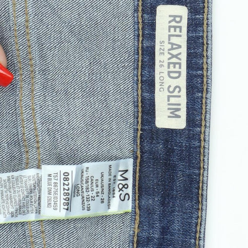 Marks and Spencer Women's Blue Relaxed Jeans Size 6