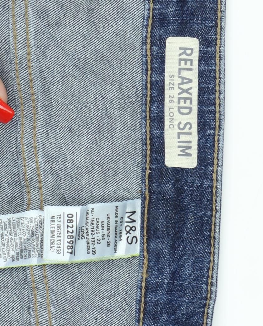 Marks and Spencer Women's Blue Relaxed Jeans Size 6