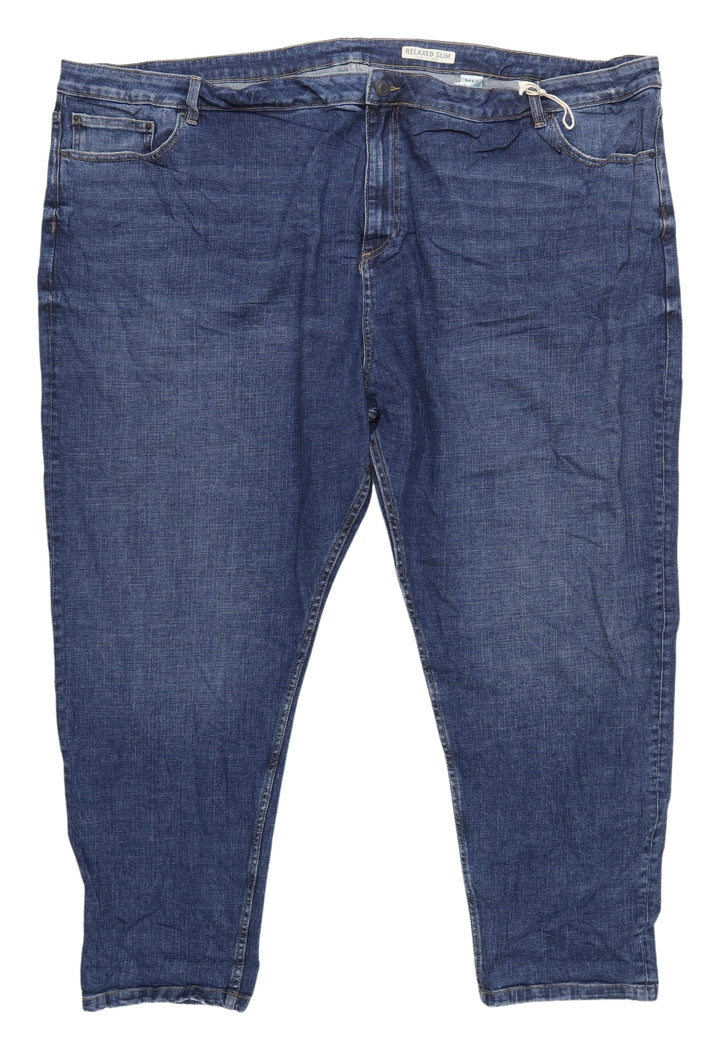 Marks and Spencer Blue Relaxed Straight Jeans, Size 32