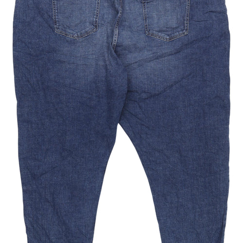 Marks and Spencer Blue Relaxed Straight Jeans, Size 32