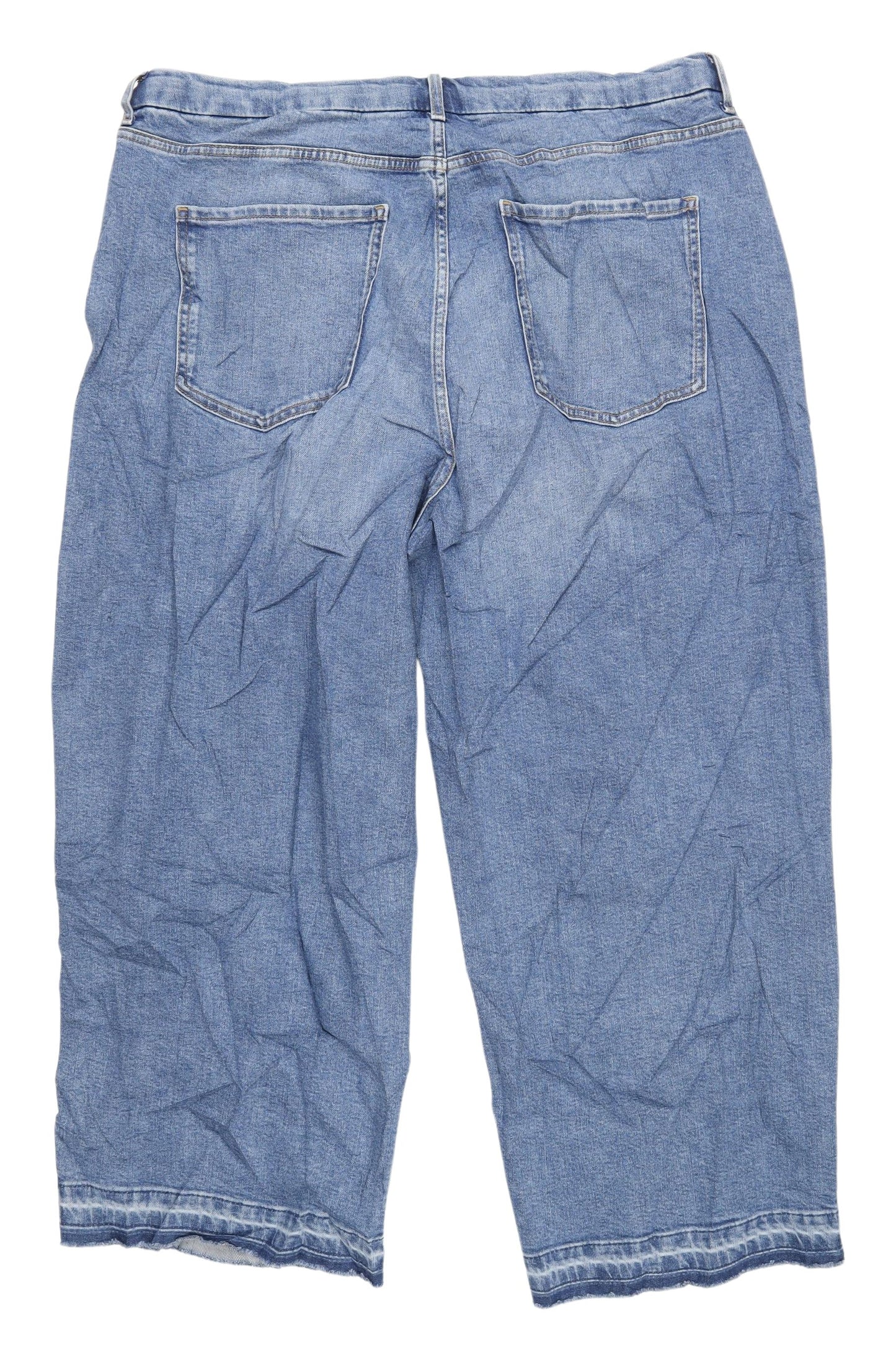 Marks and Spencer Women's Blue Wide-Leg Jeans Size 20