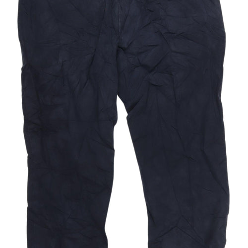 Marks and Spencer Navy Blue Women's Straight Trousers Size 16