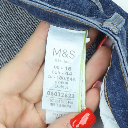 Marks and Spencer Women Blue Skinny Jeans Size 16