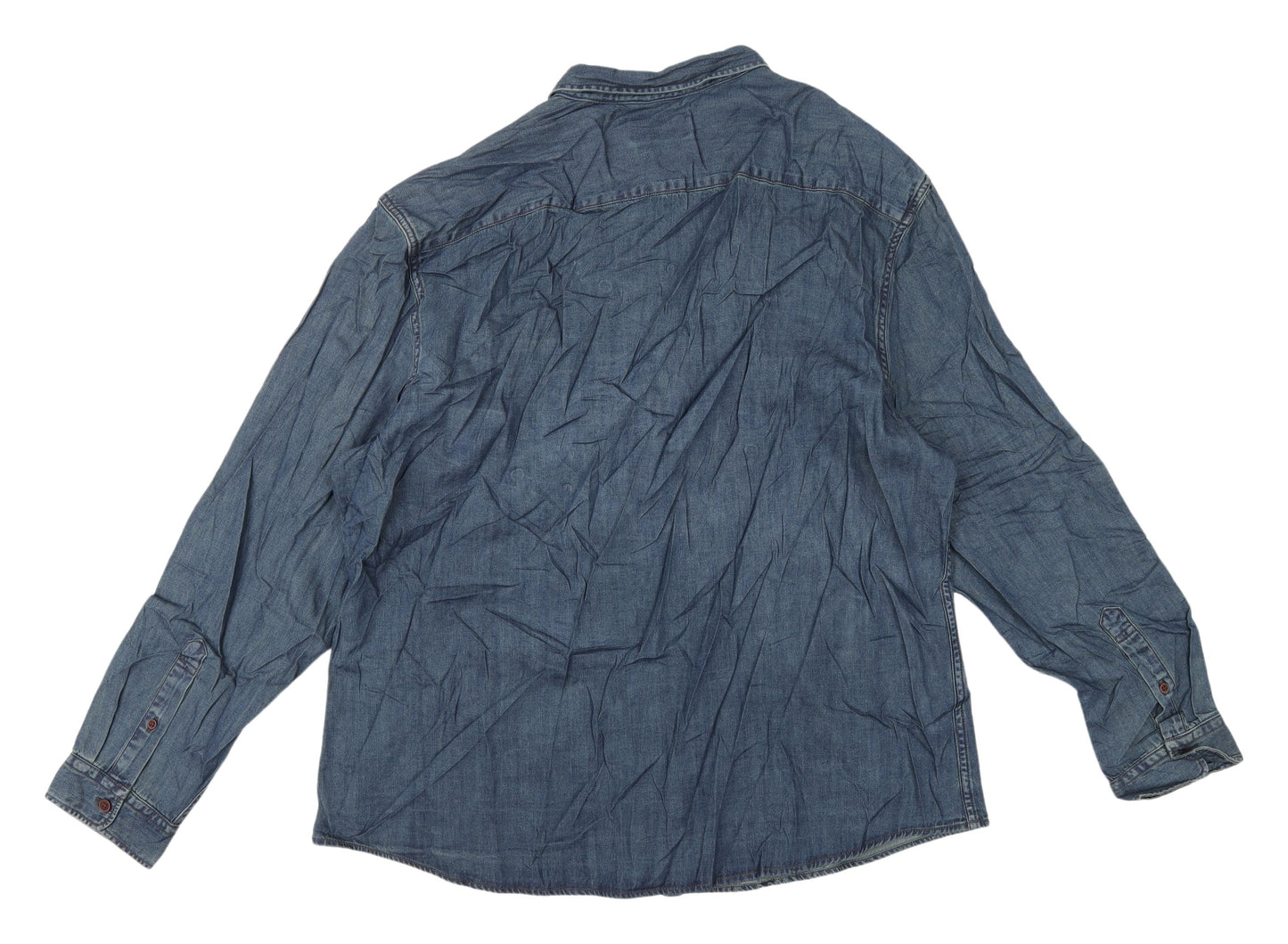 Marks and Spencer Men's Blue Denim Shirt 2XL